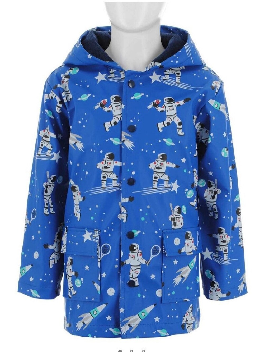 Hatley Boy's Astronaut Rain Jacket Blue Size 6